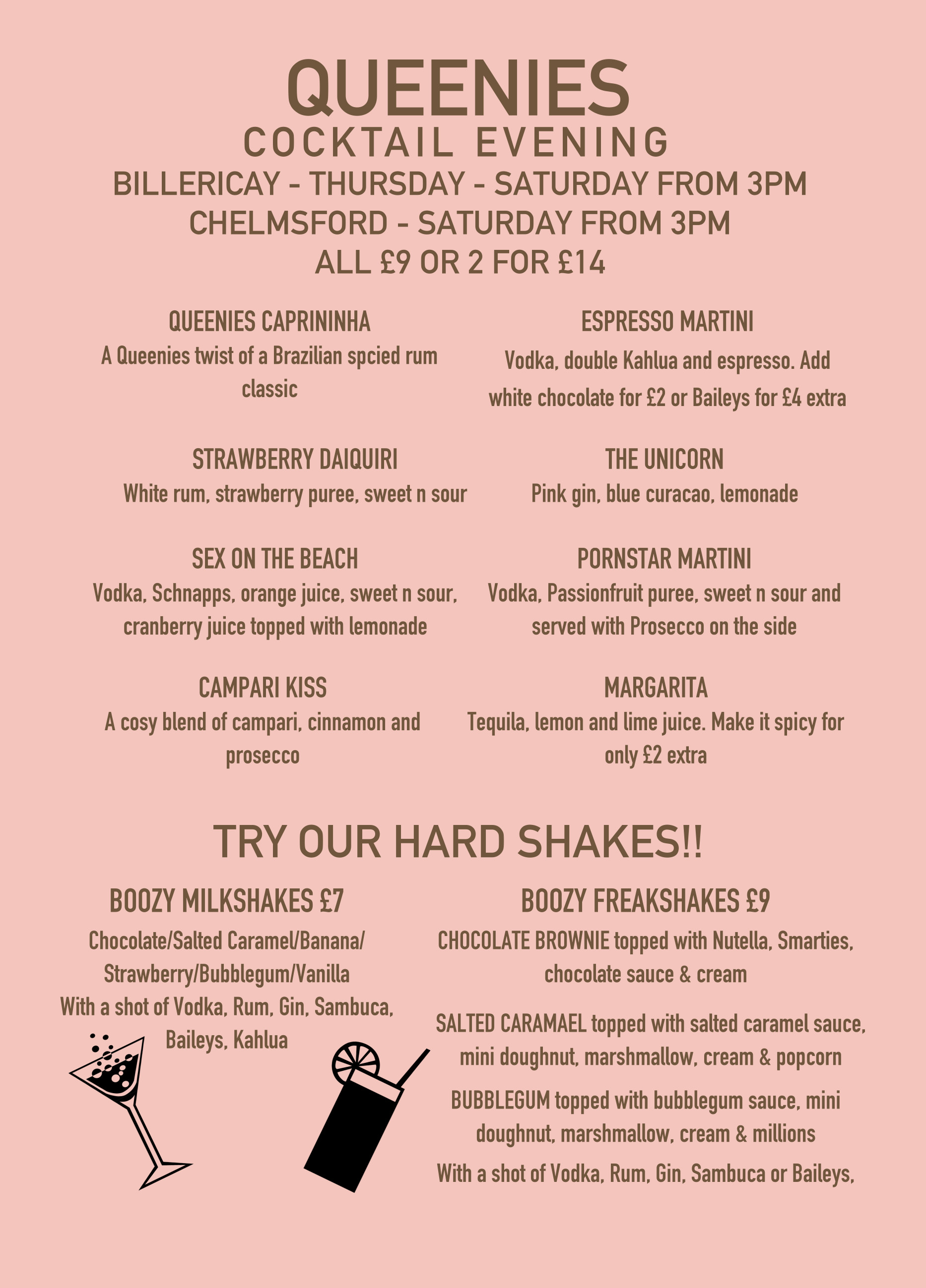 Cocktail Evening Menu